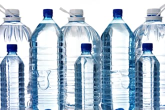 design a custom water bottle, bottle label and packaging design