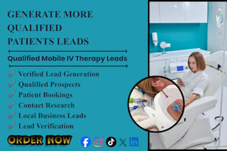 generate mobile iv therapy leads for wellness clinics med spas and iv hydration