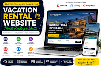 design vacation rental website SEO str lodgify direct booking guesty hospitable