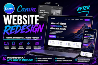 redesign your outdated canva website into a modern, mobile friendly website