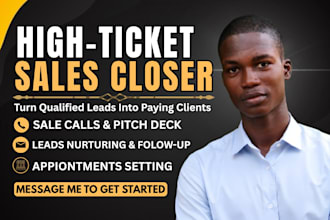 sales closer sales rep high ticket sales closer b2b sales appointment setting