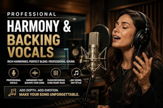record professional harmony and backing vocals for your song