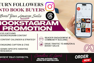 bookstagram social media marketing manager content creator to boost amazon sales