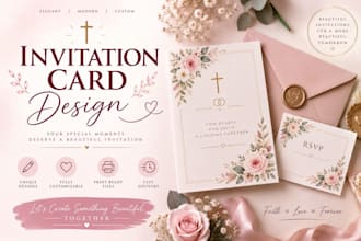design a custom wedding or event invitation for you