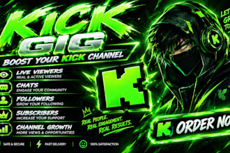 organic kick channel promotion with real engagement with followers viewers