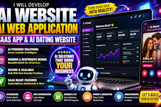 develop ai website, ai web application saas app, ai dating website development