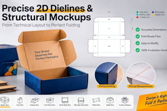 custom vector dielines and packaging box templates