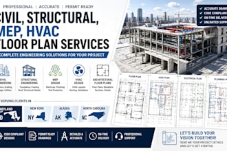 civil, structural engineering mep hvac floor plan in maryand new york alaska nc