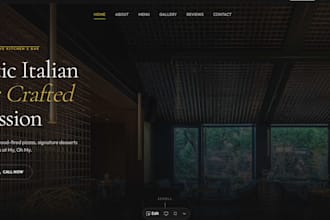 build a modern restaurant cafe or bar website