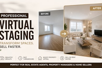 do real estate virtual staging, virtual renovation, furniture removal, 3d design