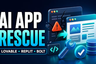 rescue and fix your lovable replit or bolt ai web app