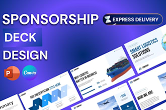 design a professional sponsorship pitch deck, proposal and media kit