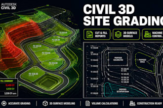 do civil 3d site grading and earthwork cut fill