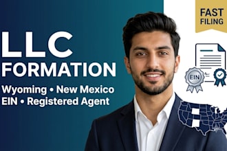 llc formation, llc registration, ein, in wyoming, new mexico, registered agent
