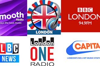 professionally airplay and broadcast your song on london radio