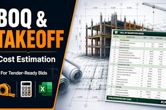 prepare boq quantity takeoff and cost estimation for construction