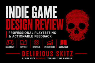 playtest and professionally review your indie game design