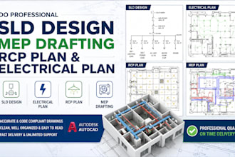 do sld design mep drafting rcp plan and electrical plan