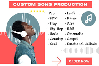 do custom song music production, ai music producer spotify song edm producer