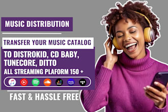 do music distribution and transfer your music catalog with metadata and royalty