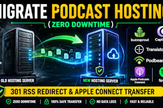 do 301 RSS redirect, apple podcasts connect ownership transfer podcast hosting
