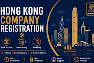 register your hong kong company, open bank account and bookkeeping