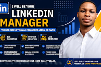 be your linkedin manager for b2b marketing content and lead generation growth