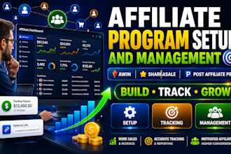 setup and manage your affiliate program with awin, shareasale and pap