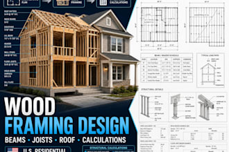design wood framing plans beam sizing and structural calculations