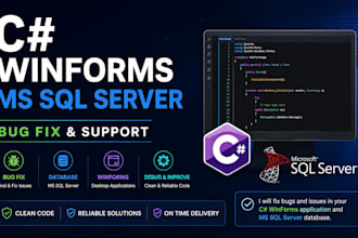fix small c sharp winforms and sql server bugs