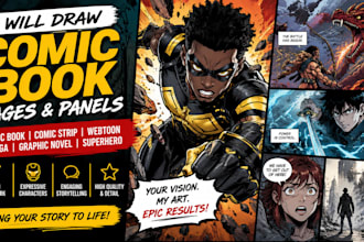draw superhero action comic book page graphic novel nsfw manga