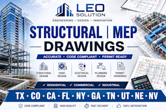 review, seal and approve structural drawings for submission