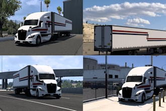 create high 3d quality ets 2 and ats skin and trucks, ets trailer, ats map