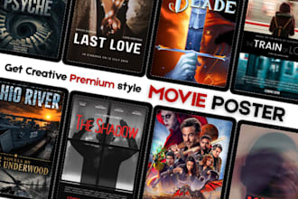 design eye catching cinematic movie poster dvd or blu ray film cover podcast art