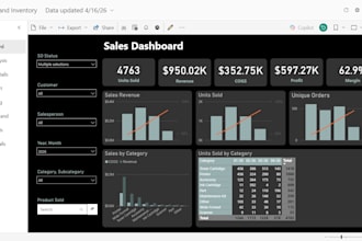 build advanced excel, power bi, erp, and business automation solutions