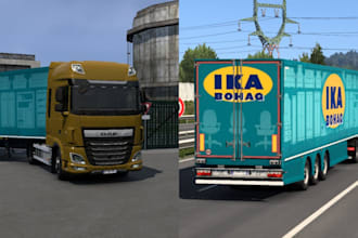 create high 3d quality ets 2 and ats skin and trucks, ets trailer, ats map