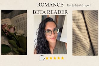 be your romance beta reader and provide detailed feedback