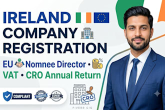 register your ireland company with eu nominee director, vat, annual return