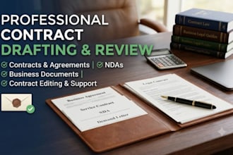 draft and review legal contracts, agreements and nda documents