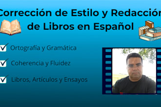 edit, proofread, and rewrite your spanish text or book