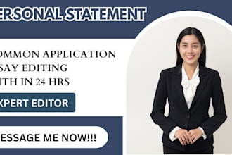 expertly edit your common app essay and college application personal statement