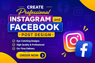 create professional instagram and facebook post designs