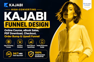 kajabi online course ebook sales PDF download checkout order bump upsell funnel
