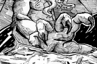draw black and white illustration
