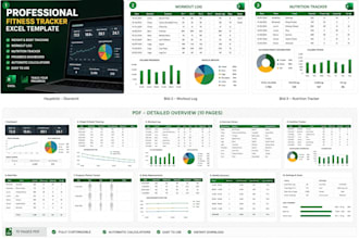 erstelle professionelles excel fitness and weight loss tracker