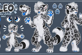 draw furry reference sheet, fursona anthro character furry ref sheet furry pfp