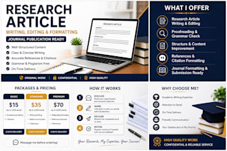 write, edit and format research articles for journal publication