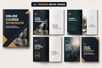 create online course workbook, student workbook and course PDF ebook design