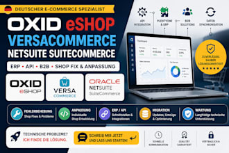 deutsch oxid eshop versacommerce netsuite suitecommerce store plentyone b2b fix