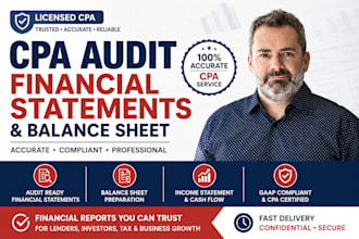 prepare CPA audit financial statement and balance sheet and financial statement